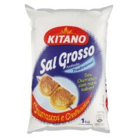 Sal Grosso Kitano Iodado Tradicional Pacote 1kg - Cod. 7891095010158