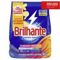 Lava-Roupas em Pó Brilhante Roupas Brancas e Coloridas Limpeza Total Pacote 800g - Cod. C53315