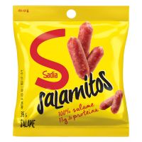Salame Snack Sadia Salamitos Tradicional 36g | Caixa Com 1,8 Kg (50 Unidades de 36g Cada) - Cod. 17891515470156