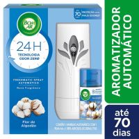Aromatizador Bom Ar Spray Automático Freshmatic Flor de Algodão Aparelho + Refil 250mL - Cod. 7891035918285