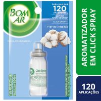 Aromatizador Bom Ar Click Spray Refil Flor de Algodão 12mL - Cod. 7891035539039