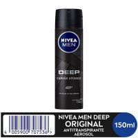 Desodorante Antitranspirante Aerosol NIVEA MEN DEEP Original 150mL - Cod. 4005900707536