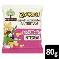 Biscoito Orgânico Mãe Terra Zooreta Morango 80g - Cod. C53837