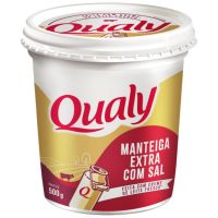 Manteiga Qualy Pote Com Sal 500g | Caixa Com 6 Unidades - Cod. 17891515557420