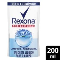 Sabonete Líquido Antibacterial Rexona Limpeza Profunda Sachê 200ml Refil Econômico - Cod. C55430
