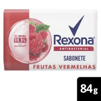 Sabonete Barra Antibacterial Frutas Vermelhas Rexona Envoltório 84g - Cod. C55451