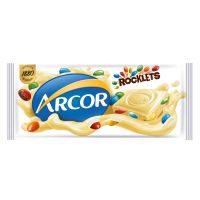 Display de Tablete de Chocolate Branco Arcor Rocklets 80g (12 Unidades Cada) - Cod. 7898142865471