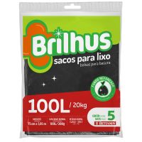 Saco Lixo Brilhus Almofada 100L - Cod. 7896001001978