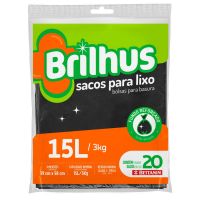 Saco Lixo Brilhus Almofada 15L - Cod. 7896001002005