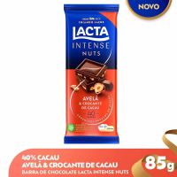 Chocolate Lacta Intense Nuts 40% cacau Avelã e Crocante de Cacau 85gr - Cod. 7622210570536