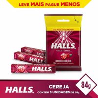 Bala Halls cereja bag com 3 unidades - Cod. 7622210956002C2