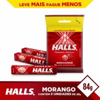 Bala Halls morango bag com 3 unidades - Cod. 7622210956118C2