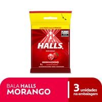 Bala Halls Morango Pacote com 3 Unidades - Cod. 7622210956118C2