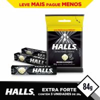Bala Halls extra forte bag com 3 unidades - Cod. 7622210956200C2