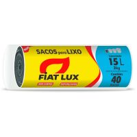Saco Para Lixo Fiat Lux Preto De 15 Litros Com 40 Unidades - Cod. 7896007931217