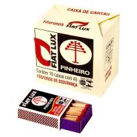 Fósforos Fiat Lux Pinheiro Cartão Pacote Com 10 Caixas de 40 Unidades Cada - Cod. 7896007912223