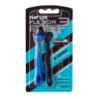 Aparelho De Barbear Fiat Lux Flexor Descartável 3 lâminas Azul - Cod. 7896007990429