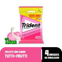 Chiclete Trident Tutti-Frutti 32g - Pacote com 4 Embalagens - Cod. 7895800481004