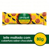 Biscoito Piraquê Leite Maltado Cobertura Chocolate Pacote 80g - Cod. 7896024760289