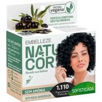 Tinta De Cabelo Natucor Naturalmente Sofisticada Azeite De Oliva Negra Preto Intenso Profundo 1.110 - Cod. 7896013564454