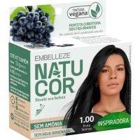 Tinta De Cabelo Natucor Naturalmente Inspiradora Uva Preta Preto Intenso 1.00 Kit Econômico - Cod. 7896013548409