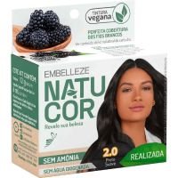 Tinta De Cabelo Natucor Naturalmente Realizada Amora-Preta Preto Suave 2.0 Kit Econômico - Cod. 7896013502944