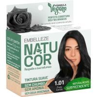 Tinta De Cabelo Natucor Naturalmente Surpreendente Preto Carvão 1.01 - Cod. 7896013566069