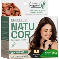 Tinta De Cabelo Natucor Naturalmente Afetuosa Castanha Castanho Claro 5.0 Kit Econômico - Cod. 7896013502791