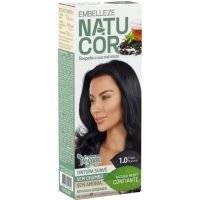 Tinta De Cabelo Natucor Naturalmente Confiante Chá Preto Preto Natural 1.0 Kit Completo - Cod. 7896013502517