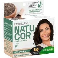 Tinta De Cabelo Natucor Naturalmente Adorável Castanho Escuro 3.0 Kit Econômico - Cod. 7896013502166