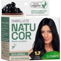Tinta De Cabelo Natucor Naturalmente Elegante Preto Azulado 1.7 Kit Econômico - Cod. 7896013502906