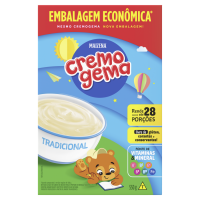 Mistura à Base de Amido de Milho para o Preparo de Mingau Tradicional Baunilha Maizena Cremogema Caixa 550g Embalagem Econômica - Cod. C61362