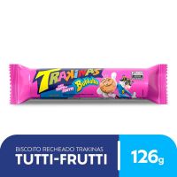 Biscoito Recheado Trakinas Tutti-Frutti Bubbaloo 126g - Cod. 7622210573919