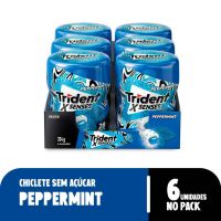 Goma de Mascar Trident Peppermint Zero Açúcar X Senses com 6 unidades de 54Gr - Cod. 7622210573254