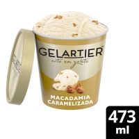 Gelartier Gelato de Macadamia 473ml | Caixa com 6 - Cod. 7891150087316C6