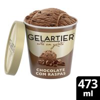 Gelartier Gelato de Chocolate 473ml | Caixa com 6 - Cod. 7891150087330C6