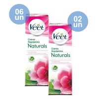 COMBO LEVE 6 PAGUE 4 Creme Depilatório Corporal Veet Naturals Camélia - 100ml - Cod. C66844
