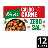 Caldo de Carne Knorr Zero Sal Caixa 96g 12 Tabletes - Cod. 7891150084919
