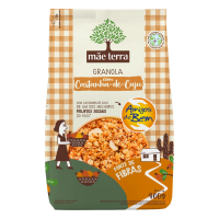 Mistura de Flocos de Cereais Integrais Granola com Castanha-de-Caju Baunilha e Coco Mãe Terra Pacote 400g - Cod. C68719