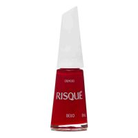 Esmalte Risqué Vermelho Cremoso Beijo 8mL | Caixa com 6 unidades - Cod. 7891182032469