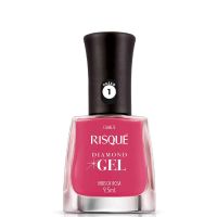 Esmalte Risqué Diamond Gel Hibisco Rosa Cremoso 9,5mL | Caixa com 6 unidades - Cod. 7891350037302
