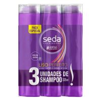 Shampoo Seda Cocriações Liso Perfeito | Pack 3 unidades 325mL - Cod. 7891150068360