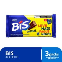 Chocolate Bis Ao Leite - Kit com 3 Unidades de 100,8g - Cod. 7622210576071
