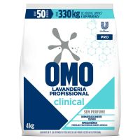 Lava-Roupas Omo Clinical Pro em Pó Lavanderia Profissional Sem Perfume 4kg - Cod. 7891150090637