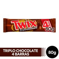 Chocolate Twix Triplo Chocolate 4 Barras 80gr - Cod. 7896423471656C24