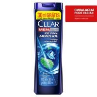 Oferta Shampoo Anticaspa Ice Cool Menthol com Mentol Refrescante Clear Men Frasco Leve 200ml Pague 170ml - Cod. C74054