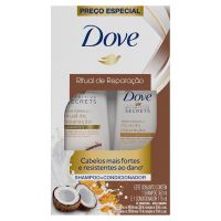 Kit Oferta Shampoo 350ml + Condicionador 175ml com Óleo de Coco e Cúrcuma Dove Ritual de Reparação Preço Especial - Cod. C74502
