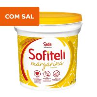 Margarina com Sal 75% de Lidípio Sofiteli Balde 3Kg - Caixa com 6 Unidades - Cod. 17891515550094