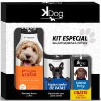 Kit Shampoo e Higienizador de Patas 250mL Grátis Colônia 60mL K-Dog Variado - Cod. 7896183314903
