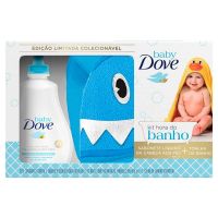 Kit Sabonete Líquido Hidratação Enriquecida da Cabeça aos Pés 400mL + Toalha de Banho Tubarão Dove Baby - Cod. 7891150067851C6